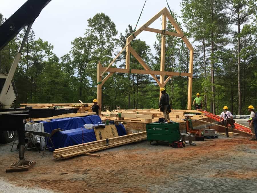 placing the first bent