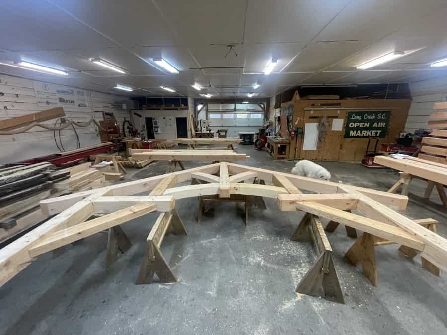 porch bent fit up in shop