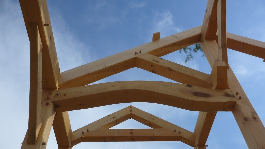timber from site in frame
