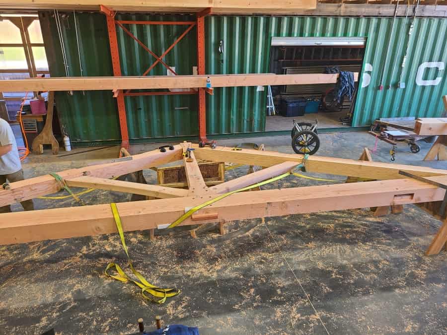 truss fit up timber frame carports