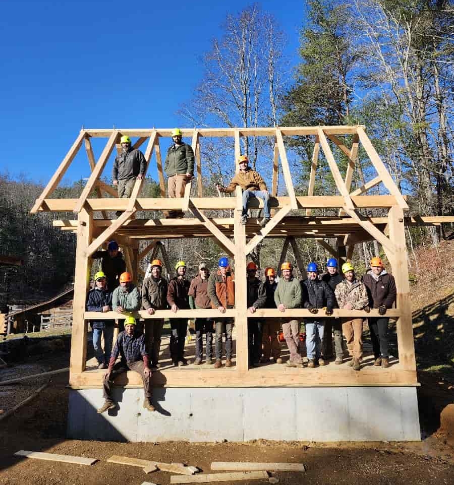 Successful timber frame class