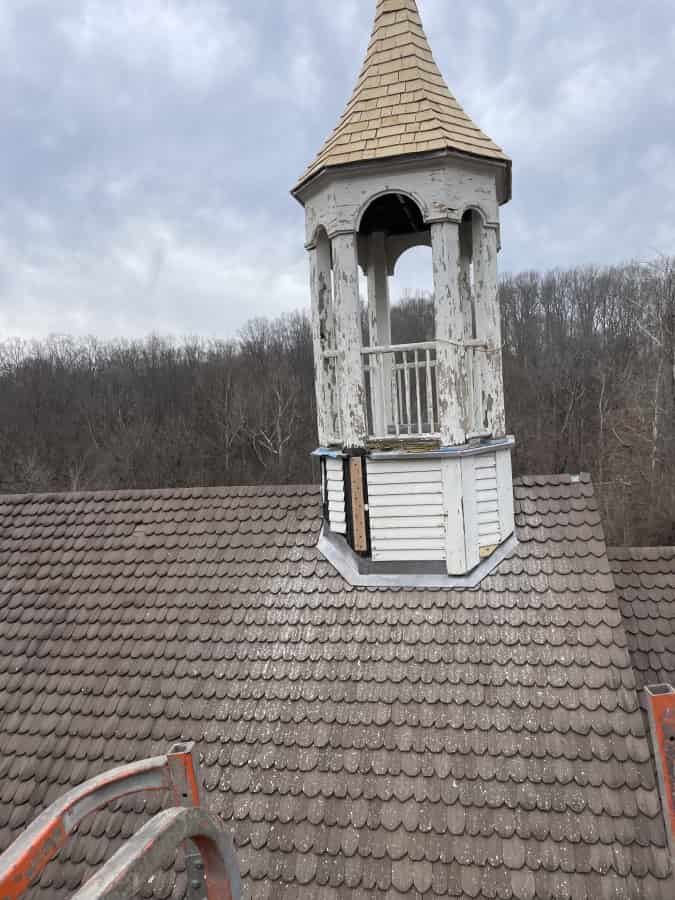 timber repair on steeple