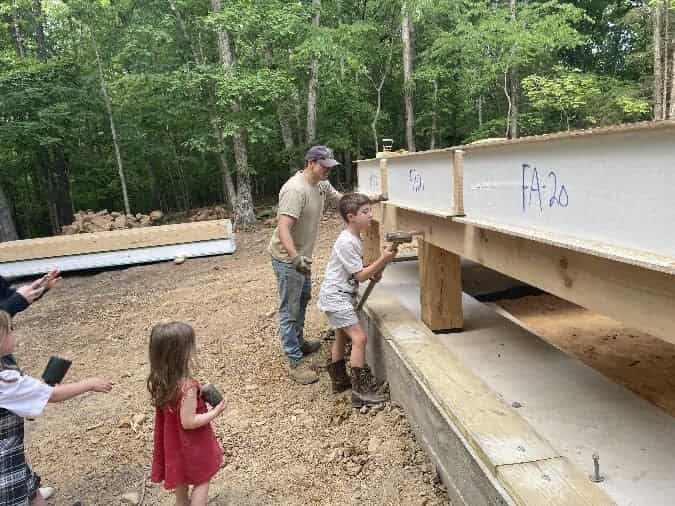 Family hammering pegs