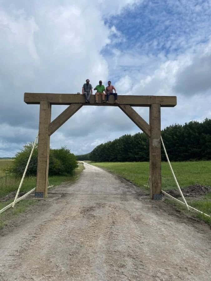 Timber entrance